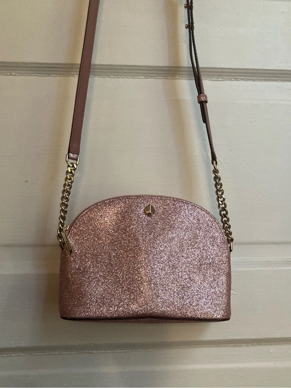 NWOT Kate Spade Glitter Pastel Pink Crossbody Shoulder Bag